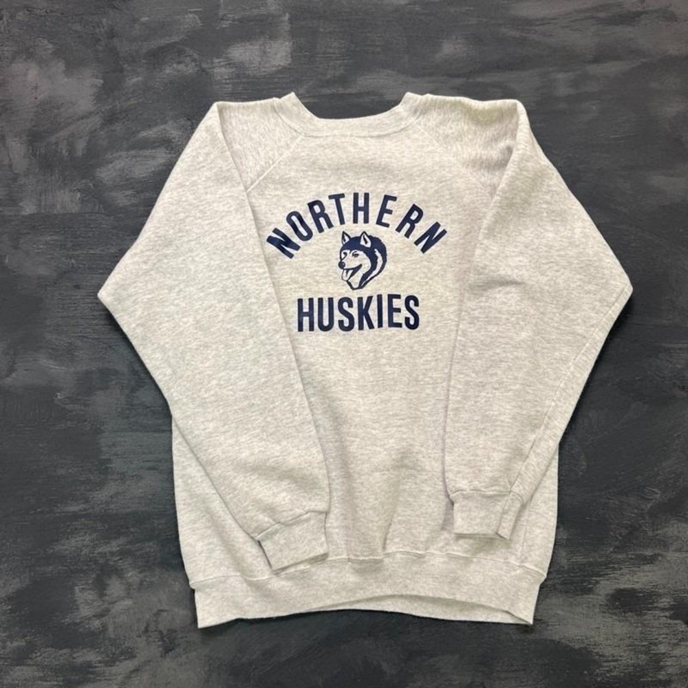 Vintage Northern Huskies Sweatshirt Mens Large Gray 1990s USA